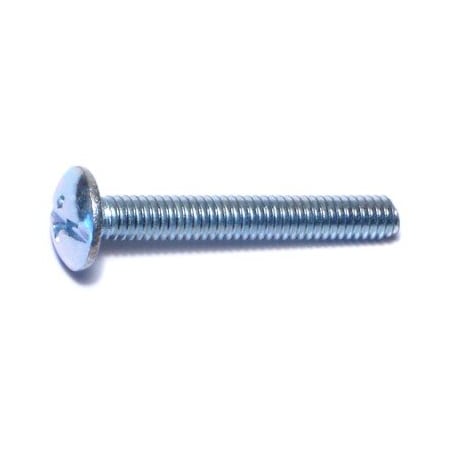 #8-32 x 1-1/4 in Combination Phillips/Slotted Truss Machine Screw, Zinc Plated Steel, 45 PK